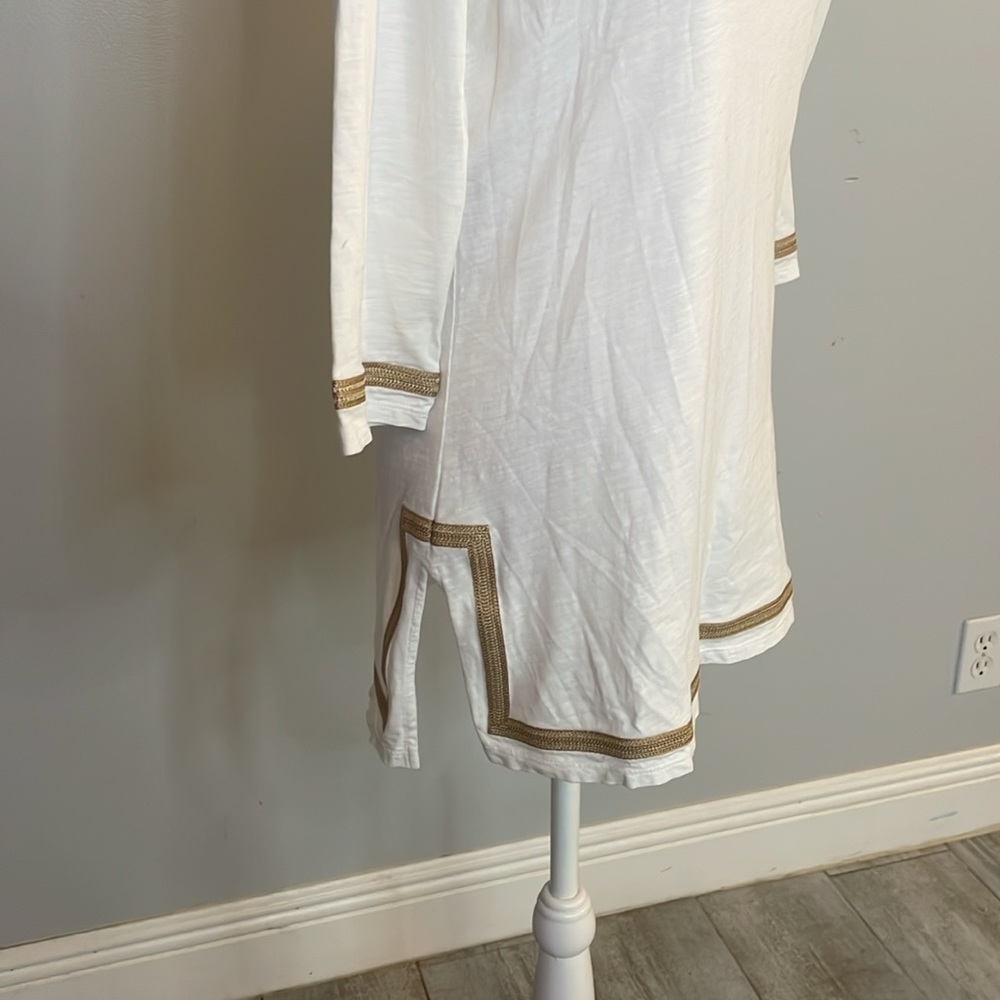 [Coldwater Creek] White/Gold Embroidered Blouse - Size XS (4-6) - Picture 4 of 7